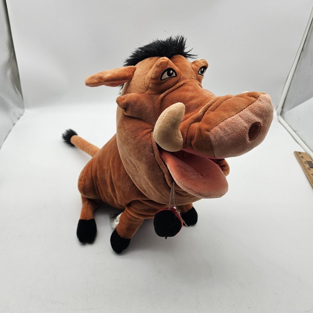 Disney Store The Lion King Pumbaa Plush Stuffed Toy Medium Brown Warthog 1‎ bug